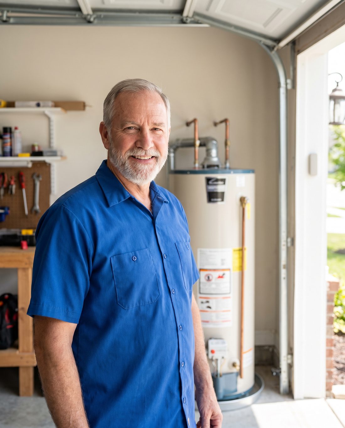 A Mark Johnson & Sons Plumbing technician
