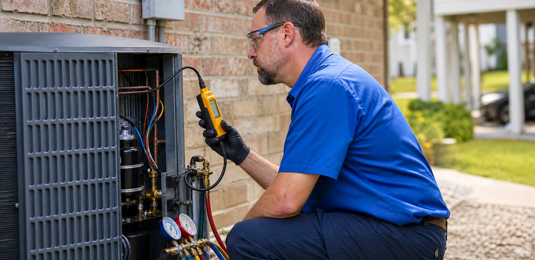 Properly charged, efficient AC system in a North Louisiana home